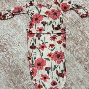 Floral Long Sleeve Baby Nightgown